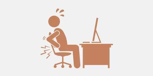 Painfree sitting at the desk or computer